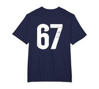 Number 67 on The Back T-Shirt, Men's Big and Tall, Navy Blue, 6X Tall