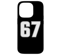 NUMBER 67 SIXTY SEVEN YEARS OLD AGE SPORTS TEAM JERSEY 67TH Case for iPhone 14 Pro