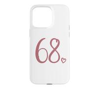 Number 68, Sixty-Eight For Women 68 Years Old 68th Birthday Case for iPhone 15 Pro Max