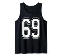 Number 69 Varsity Style Bold Sports Birthday Tank Top