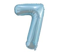 Number 7 Balloon Pearl Blue Numbers Balloons 7 Birthday Party Foil Balloon 7 Decoration Support Helium-40inch