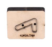 Number 7 Shape Leather Cutting Die Strip 41 x 265 mm Alloy Steel Punching Mold with Birch Wood Base for Leatherwork Cardboard Rubber and Plastic DIY Craft Projects