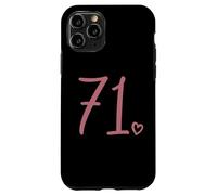 Number 71 Seventy-One, For Women 71 Years Old 71st Birthday Case for iPhone 11 Pro