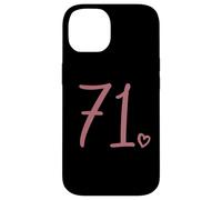 Number 71 Seventy-One, For Women 71 Years Old 71st Birthday Case for iPhone 14