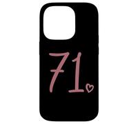 Number 71 Seventy-One, For Women 71 Years Old 71st Birthday Case for iPhone 14 Pro