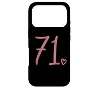 Number 71 Seventy-One, For Women 71 Years Old 71st Birthday Case for iPhone 17 Pro