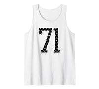 Number 71 Sports Team 71st Jersey Varsity Birthday Football Tank Top