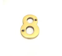Number "8" 50mm in Polished Brass