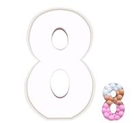 Number 8 Balloon Box 73cm Balloon Number Stand Number 8 Decorative Balloon Fill KT Board Box Number Frame Modeling Balloon Box (Not Included Balloons)