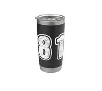 Number 81 On Back Big Bold 81 Team Group Player Matching Stainless Steel Insulated Tumbler