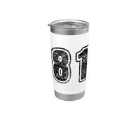 Number 81 On Front Big Bold 81 Team Group Player Matching Stainless Steel Insulated Tumbler
