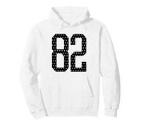 Number 82 Sports Team 82nd Jersey Varsity Birthday Football Pullover Hoodie