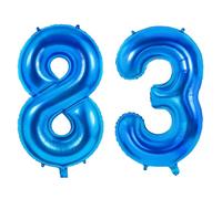 Number 83 Balloons for 83rd Birthday Party Decorations, 0-100 Large No.83 Balloons for Women Men and Grandpa Grandma, 40 Inch Dark Blue Foil Helium Balloon for 83 Year Old Anniversary Decorations
