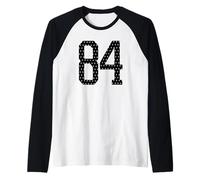 Number 84 Sports Team 84th Jersey Varsity Birthday Football Raglan Baseball Tee