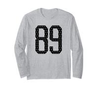 Number 89 Sports Team 89th Jersey Varsity Birthday Football Long Sleeve T-Shirt