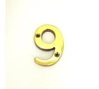 Number "9" 50mm in Polished Brass