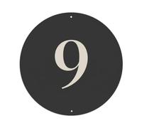 Number 9 Elegant Numbered Signage Metal Tin Sign