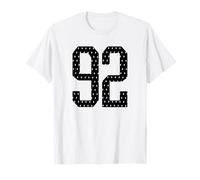 Number 92 Sports Team 92nd Jersey Varsity Birthday Football T-Shirt