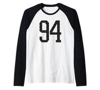 Number 94 Sports Team 94th Jersey Varsity Birthday Football Raglan Baseball Tee