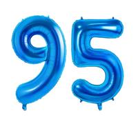 Number 95 Balloons for 95th Birthday Party Decorations, 0-100 Large No.95 Balloons for Women Men and Grandpa Grandma, 40 Inch Dark Blue Foil Helium Balloon for 95 Year Old Anniversary Decorations