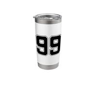 Number 99 Big Bold Capital Varsity Alphabet Monogram Stainless Steel Insulated Tumbler