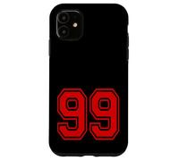 Number 99 Red Sports Team Style Case for iPhone 11