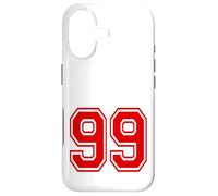 Number 99 Red Sports Team Style Case for iPhone 17