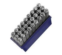 Number and Letter Punch Set Punch Tools 3-12.5 mm Digital Letter Stamp Steel With Plastic Case Number Metal Working(4mm Number)