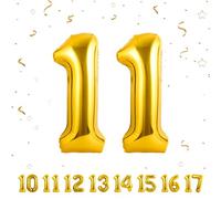 Number Balloons 11,Gold 11 Balloon 40 Inch Giant Helium Foil Number Balloons for Boys Girls 11th Birthday Party Decor Anniversary Party Decorations Supplies