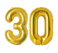 Number Balloons 30,Gold 30 Balloon 40 Inch Giant Helium Foil Number Balloons for Boys Girls 30th Birthday Party Decor Anniversary Party Decorations Supplies