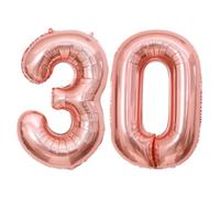 Number Balloons 40 Inch, Rose Gold 30 Number Balloons, Rose Gold 30 Year Old Birthday Decorations Supplies, XXL Large Mylar Helium Balloon, Suitable for a 30st Birthday Foil Numberballoons