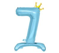 Number Balloons,Standing Number 7 Balloon 32 Inch Blue 7th Birthday Decorations for Boys Foil 7 Balloon 7th Birthday Balloons