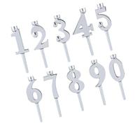 Number Birthday Holders, Cake Candleholder Numbers 0-9 Toppers Decors Anniversary Party Celebration Birthday Holders for