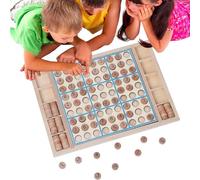 Number Board Game - Wooden Number Puzzle Game | Lightweight Multi-level Difficulty Chessboard For Kid Boys Girls Children
