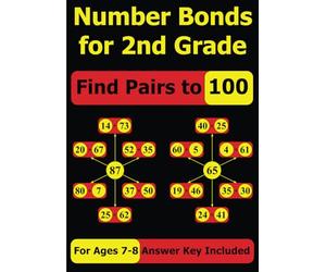 Number Bonds for 2nd Grade: Find Pairs to 100: For Ages 7-8 | Answer Key Included
