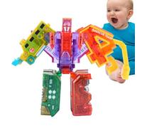 Number Bots - Math Toys - ABS Deformation | 1050g Assembled Digital Transformation Robot 15 in 1 Mech Building Blocks Set, Help Them Learn Comp