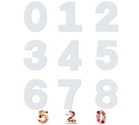 Number Cake Moulds,9 PCS 0-8 Number Cake Stencils Large Plastic Template Cake Decorating Molds for Fruit Handmade DIY Wedding Party Decoration 10 inch