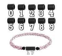 Number Charm, Necklaces Baseball Numbers 0 to 9 Pendants - Chain Gift for Fathers Athletes Father's Day Sports Team Christmas