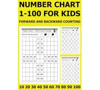 Number Chart 1-100 for Kids Forward and Backward Counting: Fill in the Missing Number: Ages 6 to 8, 1st and 2nd |108 Worksheets.