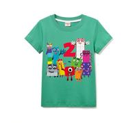 Number Cotton Kids T-Shirts Summer Boys Tee Girls Cute Tops (UK, Age, 5 Years, 6 Years, Regular, Green)