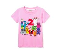 Number Cotton Kids T-Shirts Summer Boys Tee Girls Cute Tops (UK, Age, 5 Years, 6 Years, Regular, Pink)