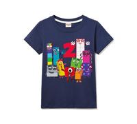 Number Cotton Kids T-Shirts Summer Boys Tee Girls Cute Tops (UK, Age, 5 Years, 6 Years, Regular, Royal Blue)