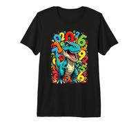 Number Day Dinosaur Numbers Math Day Kids T-Rex Costume Boys Premium T-Shirt