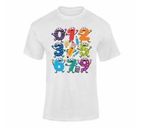 Number Day Maths TShirt Kids Fun Learning Numbers Cartoon Animals School Outfit White 5-6 Years Style 03