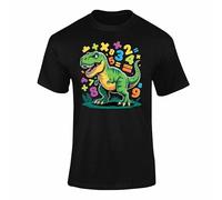 Number Day T Shirt Kids Maths School Outfit Cartoon Animals 4B56 Black