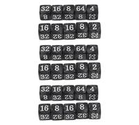 Number Dice Cubes Six Sided 30PCS Multiples of 2 Plastic Educational Math Board Game Dice Set for Kids Learning Teaching Home School Activities Lightweight Portable 15.5mm (Black)