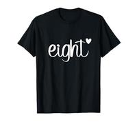 Number Eight Text Children Birthday 8 Years Child Age T-Shirt