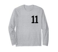 Number Eleven #11 Sports Team Uniform Birthday 11 Long Sleeve T-Shirt