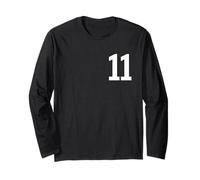 Number Eleven #11 Sports Team Uniform Birthday 11 Long Sleeve T-Shirt