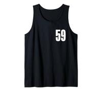 Number Fifty Nine #59 Sports Team Uniform Birthday 59 Tank Top